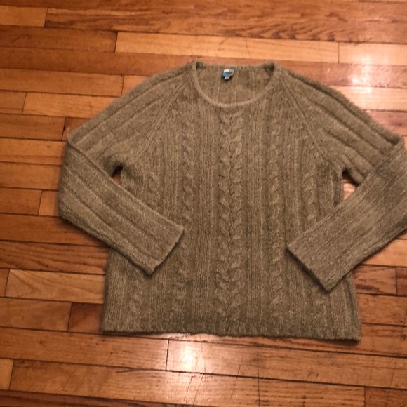 EUC CUBIX MOHAIR BLEND NEUTRAL ARGLE SWEATER - Picture 1 of 6